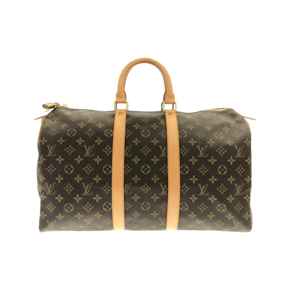 LOUIS VUITTON Brown Monogram Keepall 45 Boston Bag